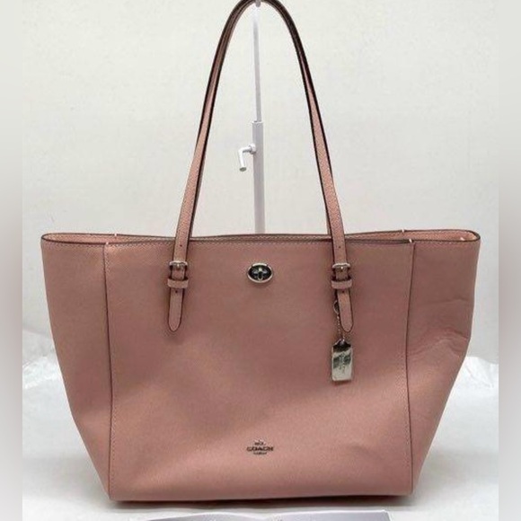 Coach Pink Leather Turnlock Shopper Tote
EUC - Picture 1 of 4
